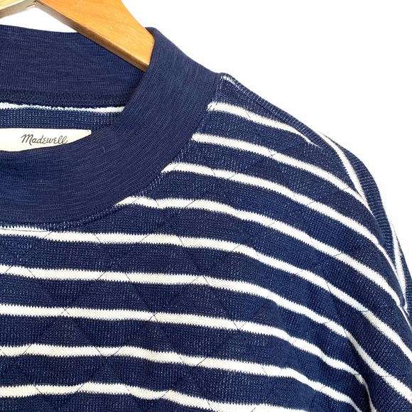 Madewell Quilted Studio Mockneck Sweatshirt M NEW - Picture 6 of 11